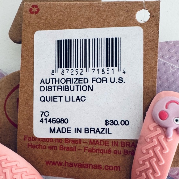 Havaianas Baby Girl Flip Flops Peppa Pig Size 4C NWT - Picture 9 of 10